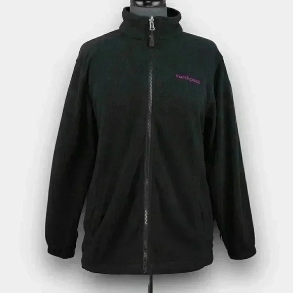 NORTHPEAK fleece zip-up large (14/16)‎ black - Picture 1 of 5